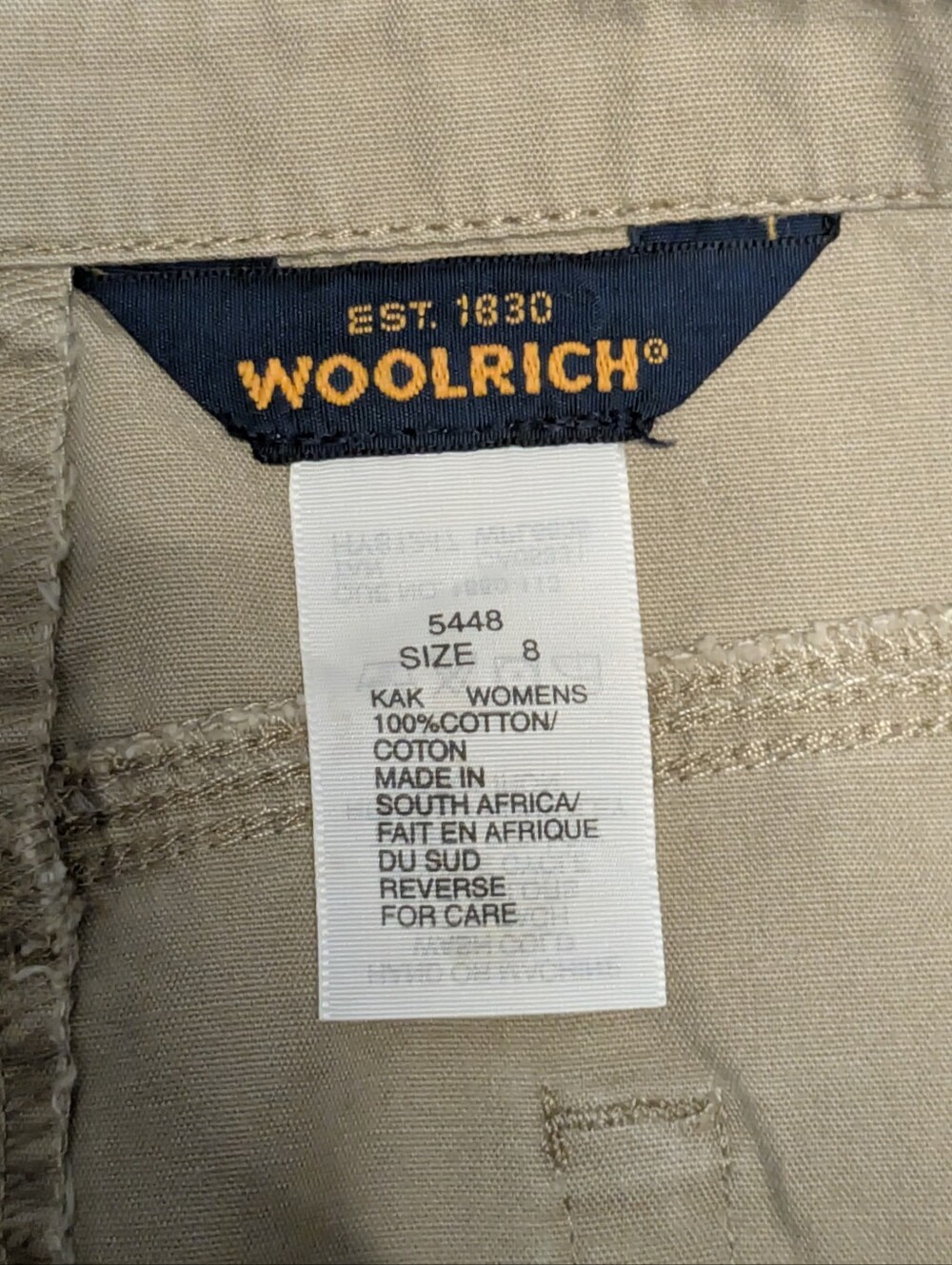Woolrich Cotton Khaki Skirt Size 8 - Picture 3 of 6